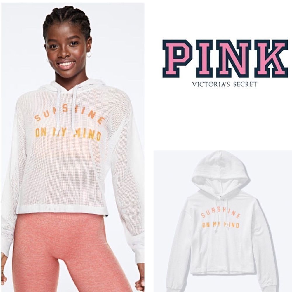 Victoria’s Secret PINK Mesh Pullover Hoodie M